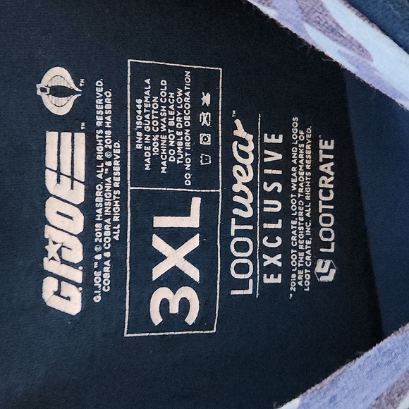 Loot Crate Lootwear GI Joe Cobra raglan long sleeve tee 3XL - Picture 3 of 4